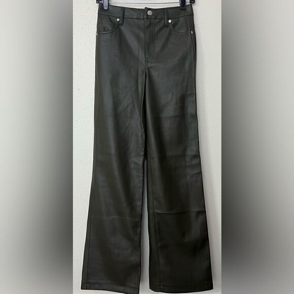 NWT Blank NYC The Franklin High Waist Faux Leather Wide Leg Pants in Sign Up - Picture 3 of 16